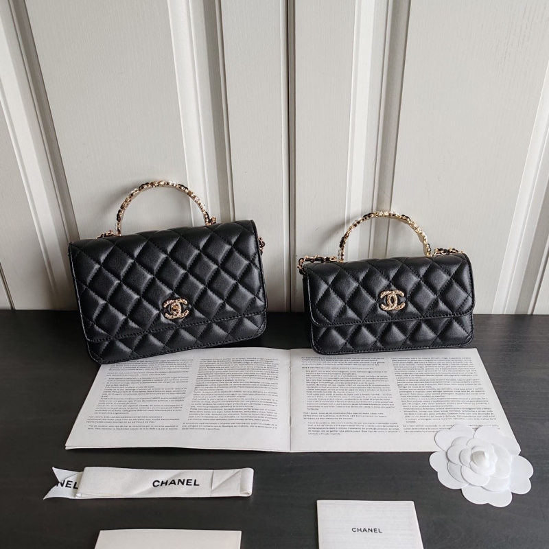 Ch*el top handle bags
